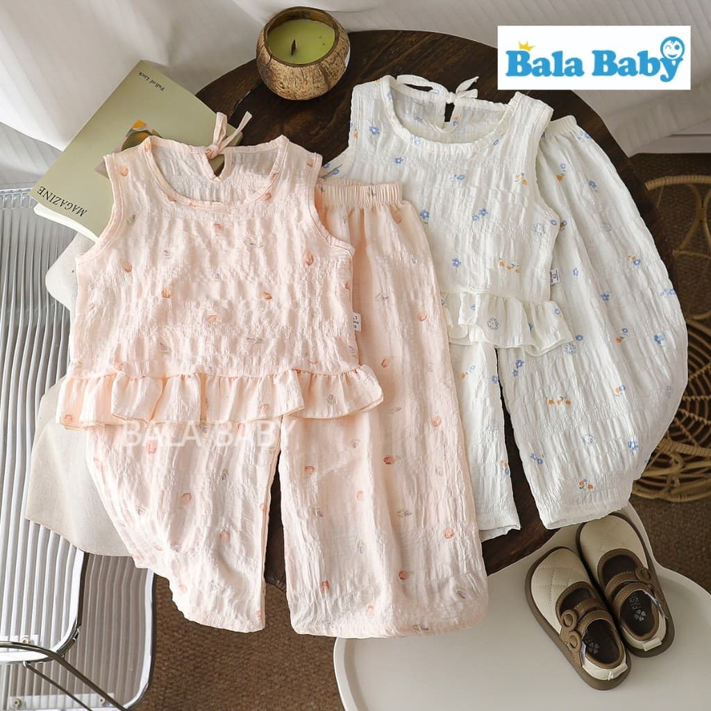 ชุดเซ็ตลำลองเด็ก ชุดเซ็ตแฟชั่น เสื้อแขนกุดกางเกงขายาว พิมพ์ลายต้อนรับsummer Size80-120cm BXT37 รูปที่ 2