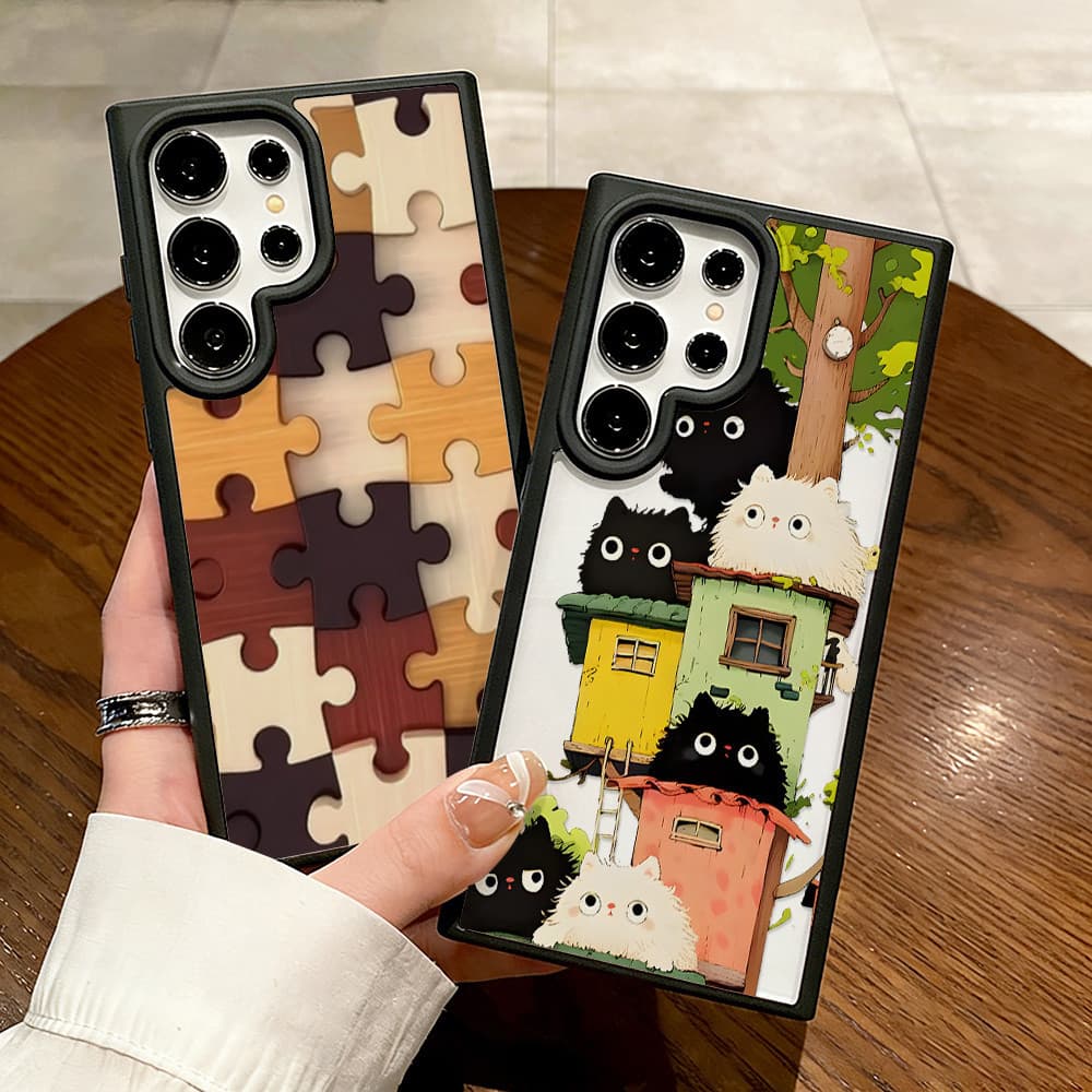 INS เคส For Samsung A57 A07 A56 A37 A17 A05S A55 A16 A54 A34 A36 A06 A35 S24 S23 S26 S25Ultra FE อะคริลิกฝ้า เคสโทรศัพท์ รูปที่ 1