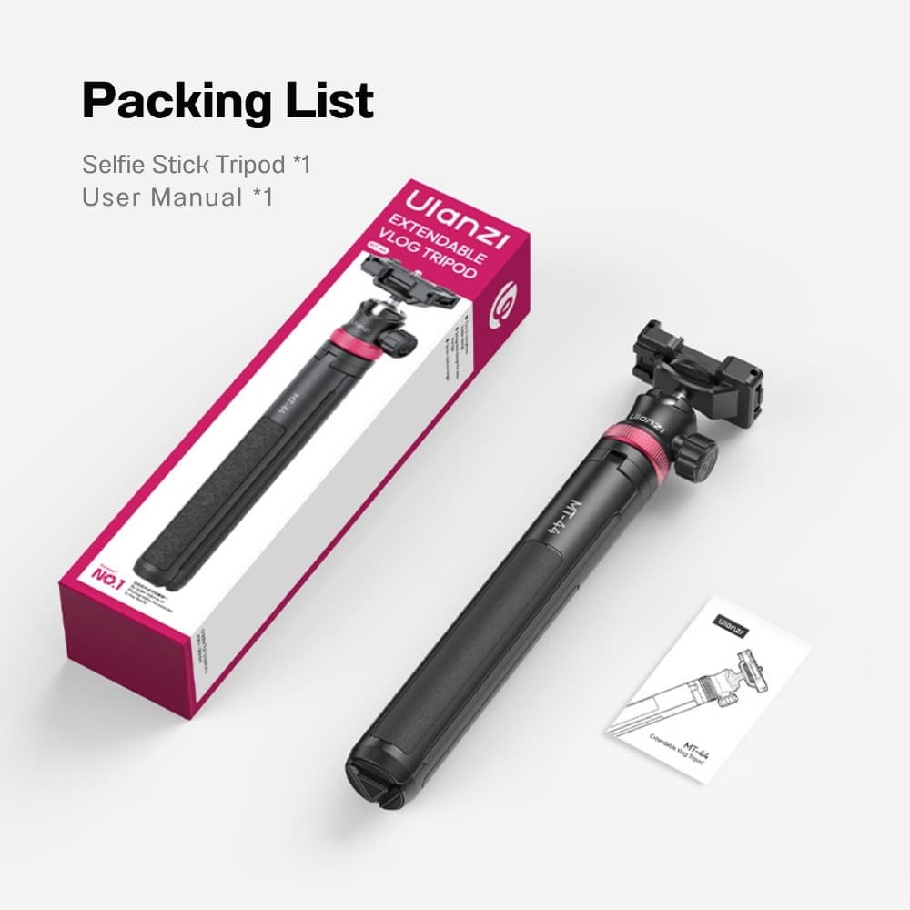 Ulanzi MT44 ขาตั้งกล้อง Mirrorless ขาตั้งมือถือ ไม้เซลฟี่ Insta360/OSMO360/Action/GoPro Vlog Tripod รูปที่ 8