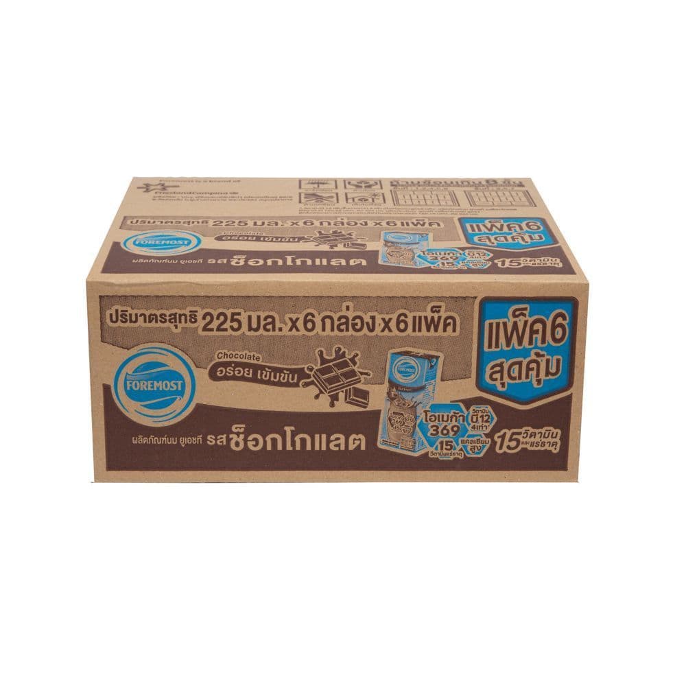 โฟร์โมสต์นมยูเอชทีรสชอคโกแลต225มล. แพ็ค 36 FOREMOST CHOCOLATE UHT 225ML. PACK 36 รูปที่ 1