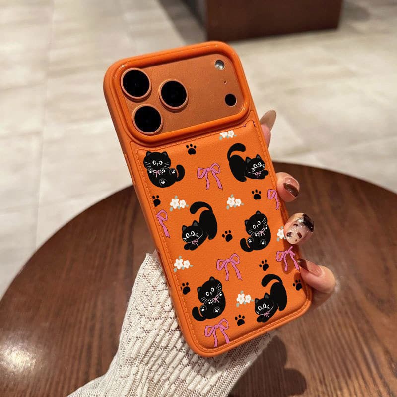 แมวผูกโบว์ รุ่นใหม่ สําหรับ iPhone 17 16 15 14 13PRO 12 12pro 11 11pro 14/15plus 17ProMax 17Pro เคสโทรศัพท์กันกระแทก รูปที่ 5