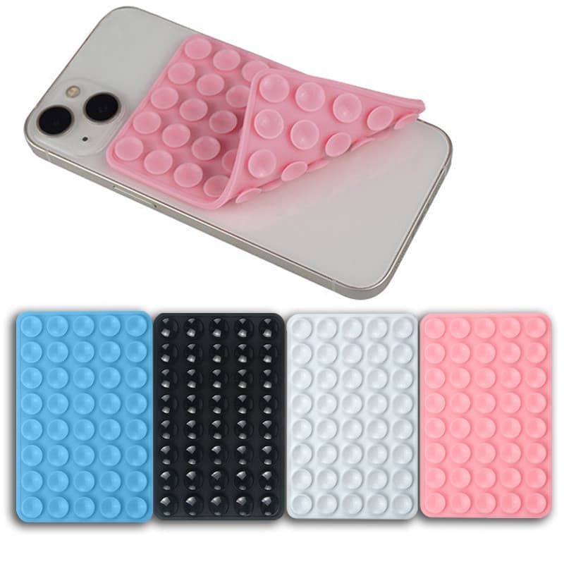 Silicone Suction Phone Case แผ่นซิลิโคนแปะมือถือ แน่น 40 ปุ่ม ติดได้ 2 ด้าน ใช้ซ้ำได้ แผ่นดูด แผ่นแปะมือถือ รูปที่ 8
