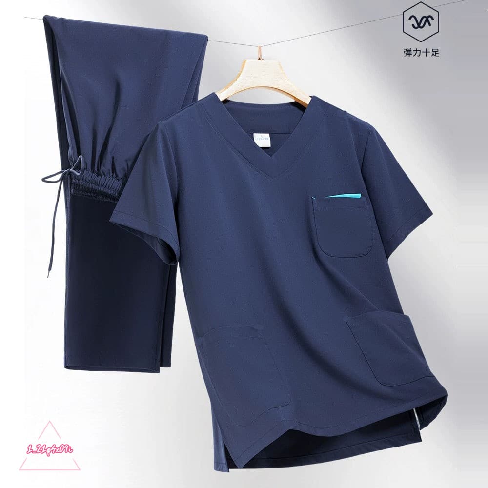จัดส่งทันที ‍ S-XXL เสื้อ+กางเกง‍ชุดสครับ ชุดห้องผ่าตัด ชุดแพทย์ ชุดพยาบาล ชุดเข้าเวร เสื้อคอวี รูปที่ 1