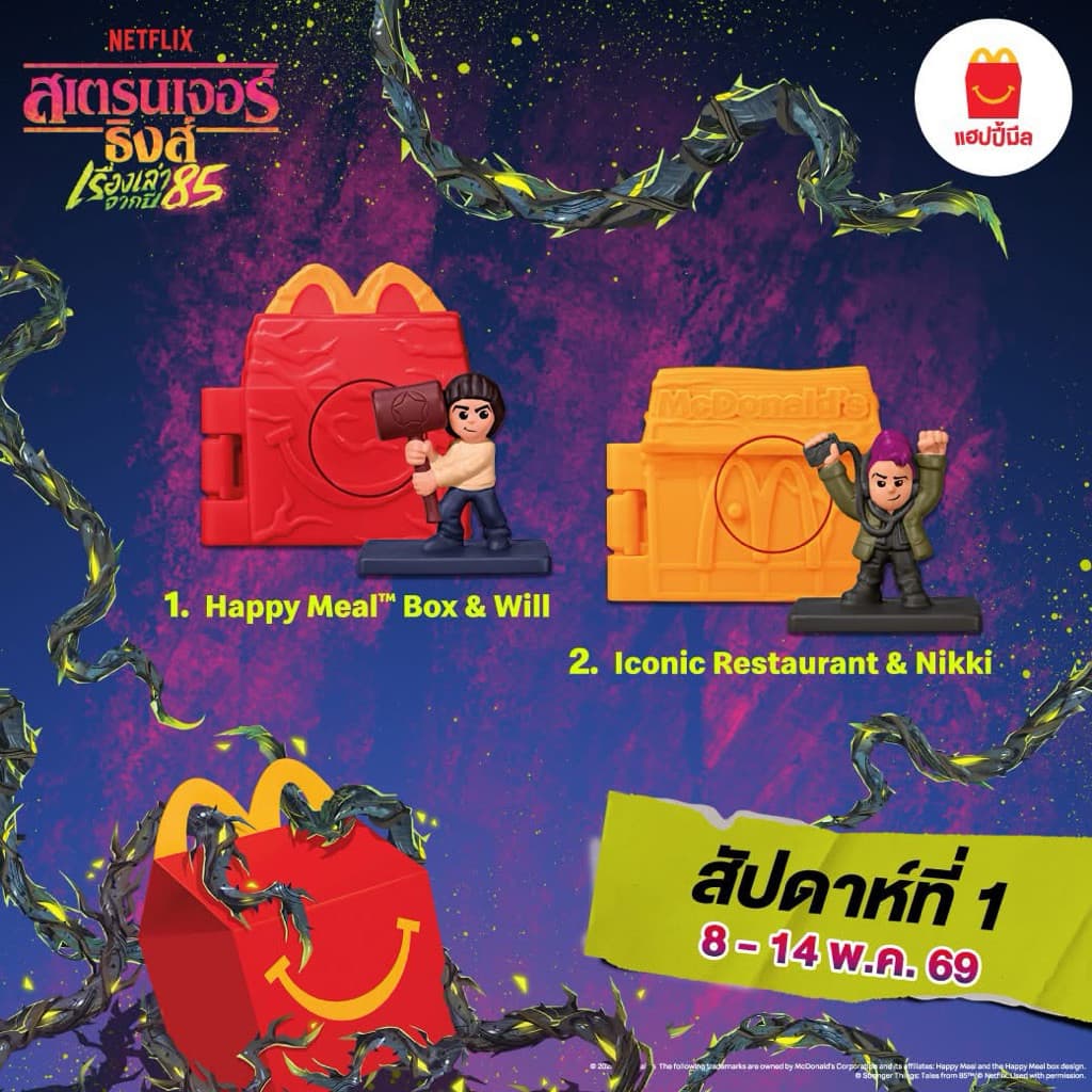 แมคไทย ฟิกเกอร์ stranger things mcdonald’s แฮปปีมิล ของสะสม รูปที่ 4