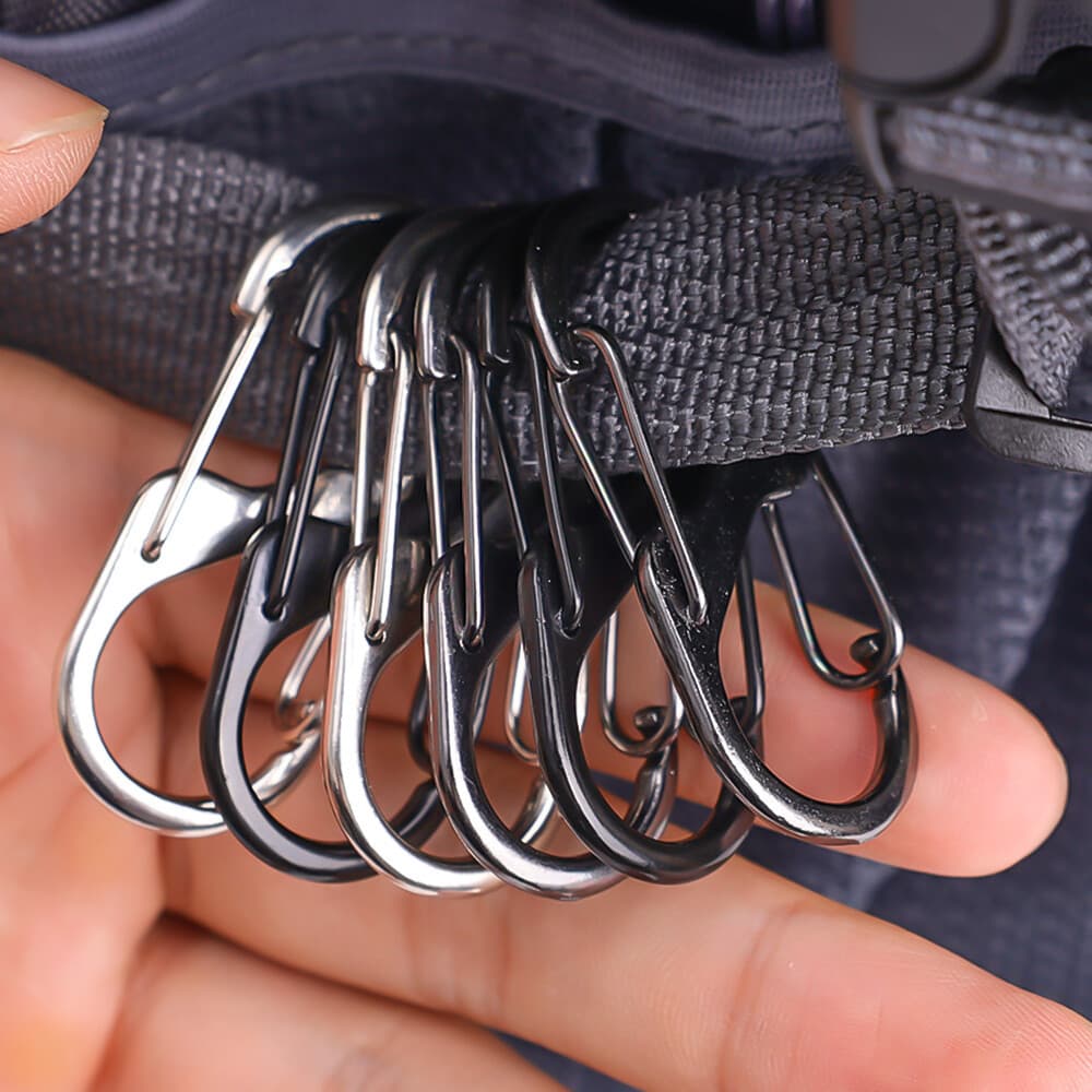 BLIVO ตะขอคาราบิเนอร์ ตัว S | แพ็ค 1 ชิ้น 50mm| DIY Carabiner ตะขอเซฟตี้ ห่วงกุญแจ ห่วงแขวนพร้อมตัวล็อค keychain รูปที่ 7