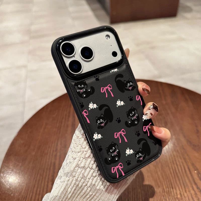 แมวผูกโบว์ รุ่นใหม่ สําหรับ iPhone 17 16 15 14 13PRO 12 12pro 11 11pro 14/15plus 17ProMax 17Pro เคสโทรศัพท์กันกระแทก รูปที่ 7