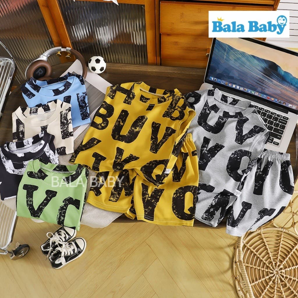 ชุดเซ็ตเสื้อกล้ามเด็ก ชุดกล้ามน่าร้อน สำหรับเด็กผู้ชาย พิมพ์ลายอักษร Size80-120cm BXT38