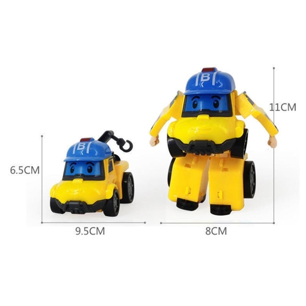ของเล่นเด็ก Robocar Poli รถตำรวจ รถดับเพลิง รถพยาบาล หุ่นยนต์เปลี่ยนรูป ดึงกลับ บทบาทสมมติ ทีมกู้ภัยของขวัญเด็ก รูปที่ 9