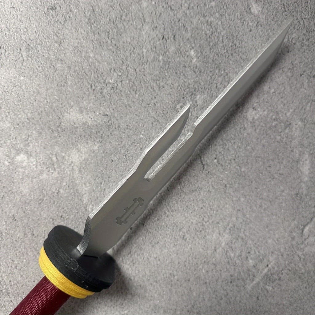 18 นิ้ว 46 ซม. มีด Katana Ninja อะนิเมะคอสเพลย์ Prop ดาบปลอดภัยใบมีดขนาดจริง Sabre ของขวัญ รูปที่ 5