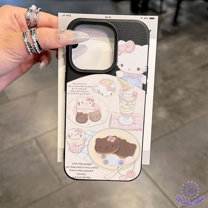 เคสไอโฟน 17 สำหรับ IPhone 13 15 17 AIR 11 16 12 14 Pro Max 15 7 8 14 Plus XR เคสTPUหนังนุ่ม ลายแมวขนมหวาน คู่รัก มินิมอล รูปที่ 2
