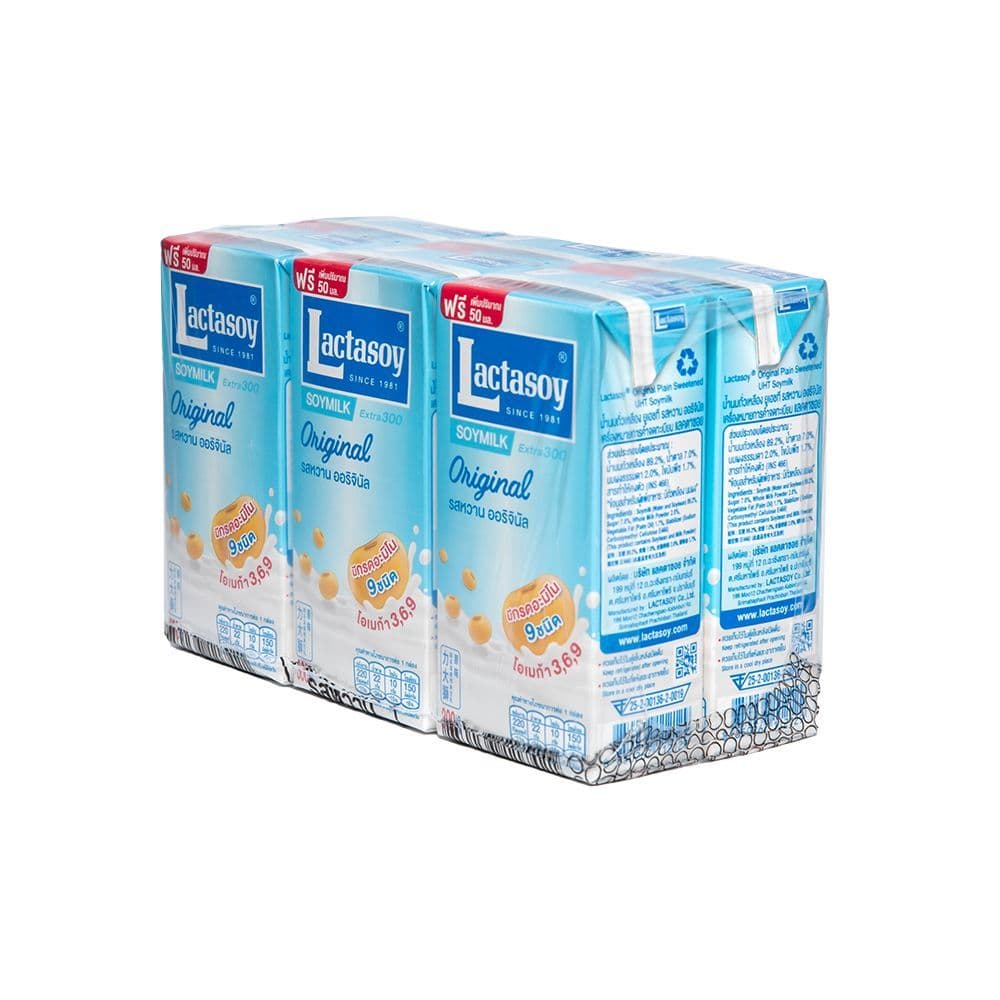แลคตาซอยนมถั่วเหลืองรสหวาน300มล แพ็ค 6 LACTASOY SOYMILK EXTRA 300 ML. PACK 6 รูปที่ 2
