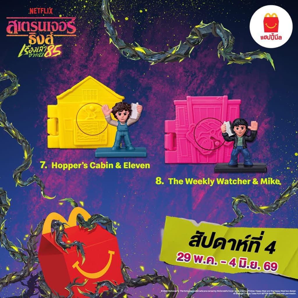 แมคไทย ฟิกเกอร์ stranger things mcdonald’s แฮปปีมิล ของสะสม รูปที่ 7