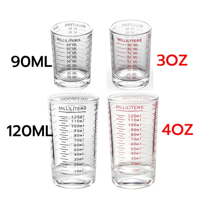 Diamond Coffee แก้วตวง มีสเกลวัด ขนาด 90ml/120ml 3oz/4oz สีดำ สีแดง 5UHK รูปที่ 6