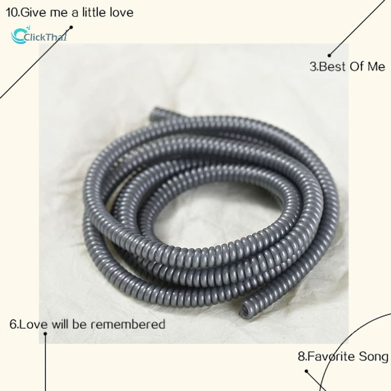 สายเกลียวหลายสี ถนอมสาย 60 ซม.โทรศัพท์มือถือสายเคเบิลข้อมูลป้องกันเชือกฤดูใบไม้ผลิแขนคงที่โทรศัพท์ลวดขดลวดคดเคี้ยว รูปที่ 7