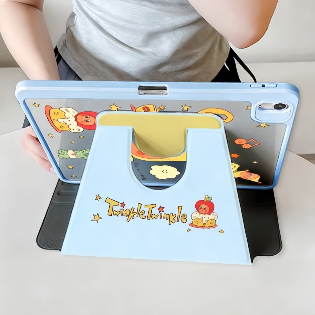 เคสไอแพด ปรับองศาได้360 องศา for iPad A16 gen11 gen10 Air7 Air6/5/4 Pro11 Gen9/8/7 Air11 ใส่ปากกาได รูปที่ 2