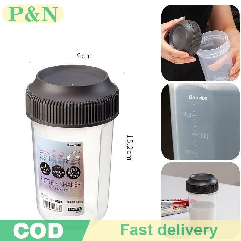 400 ML Fitness Shaker Cup สําหรับผู้ชายและผู้หญิงกีฬาโปรตีน Milkshake ถ้วยผสมสุขภาพและความงาม Home Goods รูปที่ 2