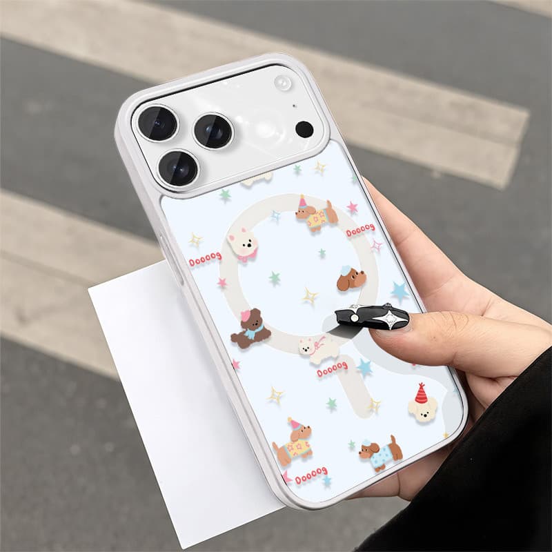 เคสแม่เหล็ก เคสใสกันกระแทกน่ารัก IPhone17 Air 11 12 13 14 15 16 17 PROMAX 17 16 15Pro 16 15 14PLUS 8 7Plus XR X XS XSMAX รูปที่ 3