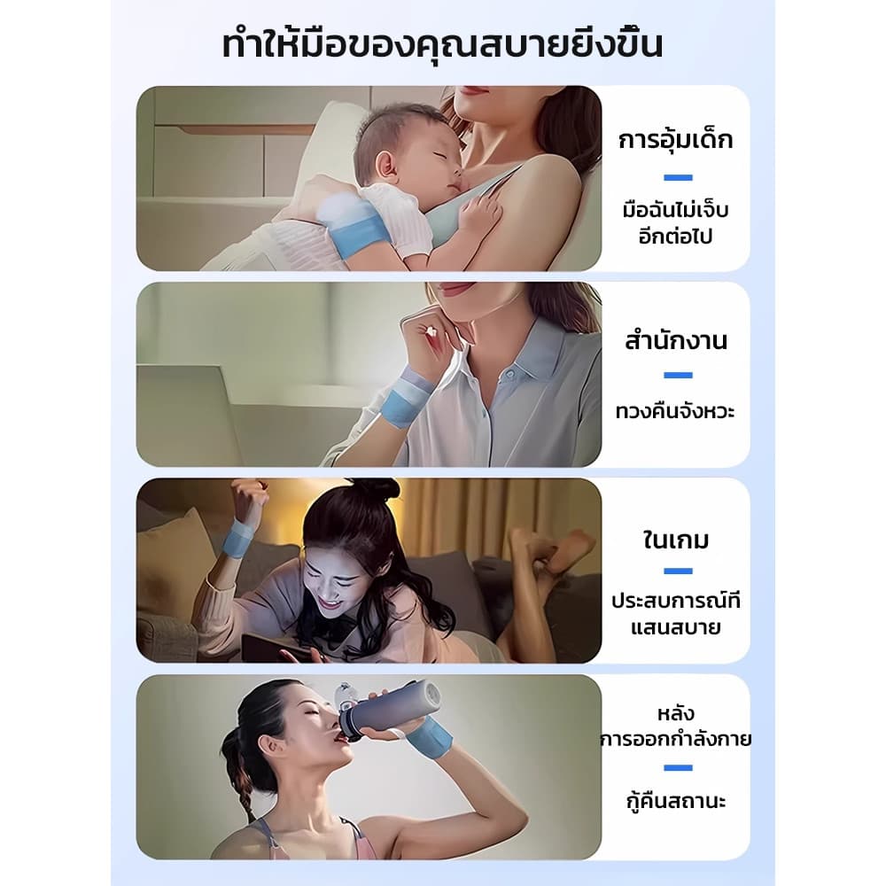 อันดับ1แผ่นประคบร้อนด้วยไอน้ำสำหรับข้อมือ แก้เส้นเอ็นอักเสบ/แผ่นร้อน แผ่นประคบร้อน พันมือ แบบพกพา ซัพพอร์ข้อมือ บรรเทาอาการปวดข้อมือ/เคล็ดขัดยอก/ข้อมือตึง/อาการบวมและอักเสบ รูปที่ 4
