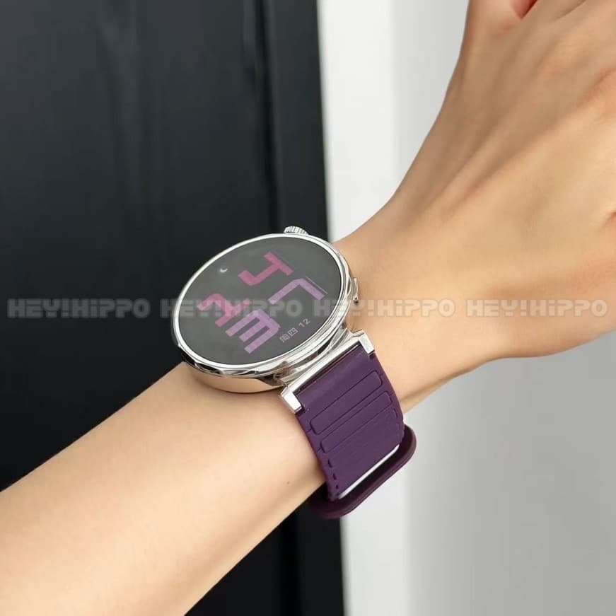 สามซิลิโคนแม่เหล็กสําหรับ Amazfit 2 Square/Active active2/GTS 4Mini/GTS 4 3 2 2e 2Mini/Bip 3/Bip SU Pro Bip6 Bip5 unit bip3 เปลี่ยนสร้อยข้อมือ Band รูปที่ 6