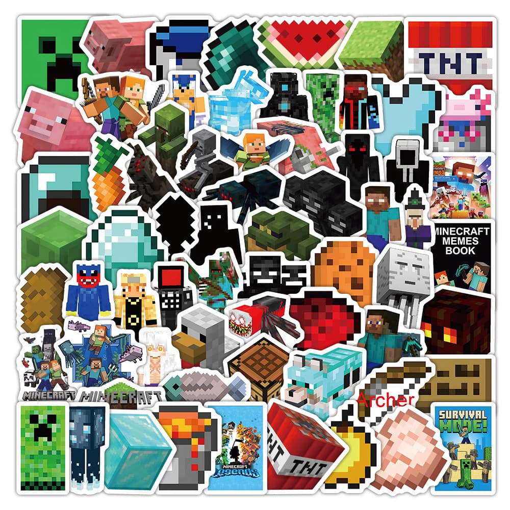 102 ชิ้น Minecraft Sandbox ผจญภัยสติกเกอร์ - ตกแต่งสะสมสําหรับงานฝีมือ DIY และอุปกรณ์แต่ง รูปที่ 2