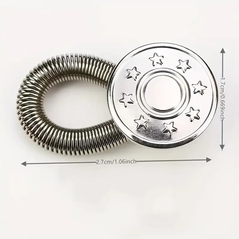กระดุมขยายเอวกางเกงยีนส์ ตะขอกางเกง ตะขอปรับเอว ปุ่มขยายเอวสปริง ปุ่มเล็บฟรี จัดส่งรวดเร็วภายในประเทศไทย รูปที่ 8