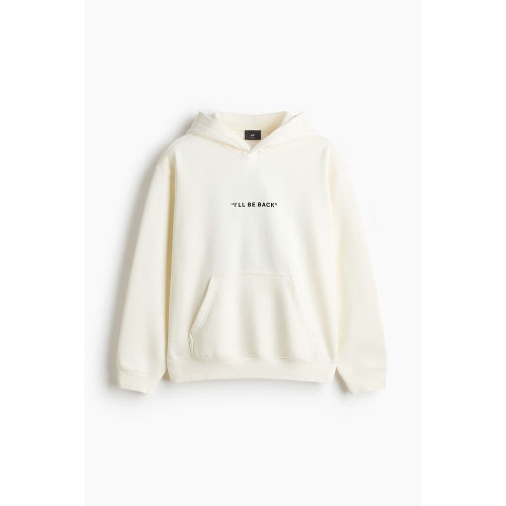H&M ฮู้ดดี้ทรงหลวมลายพิมพ์ Men Loose Fit Printed hoodie 1306773_1 รูปที่ 8