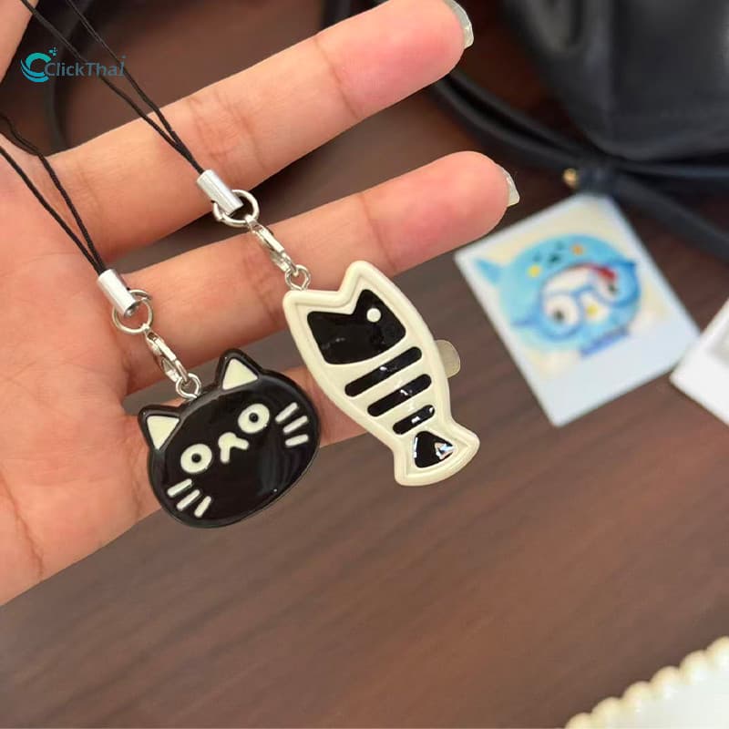 สายห้อยโทรศัพท์ ที่ห้อยกุญแจ Creative Cat Little Fish Phone Chain คู่โทรศัพท์กระเป๋าแฟชั่นจี้ รูปที่ 9