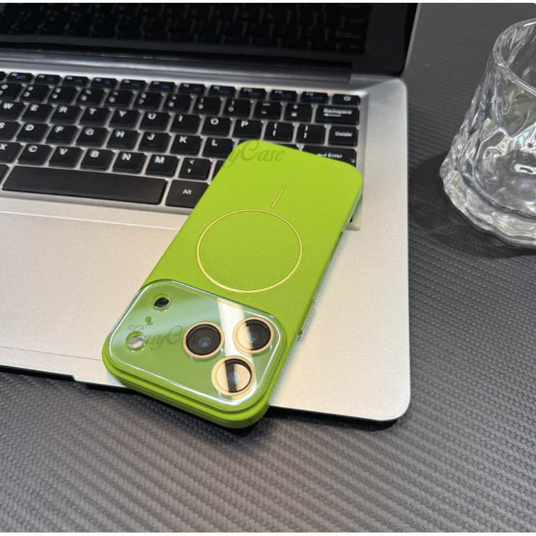 เคสแข็งพีซีลายลิ้นจี่แม่เหล็กดูดสําหรับ ไอโฟน 17 16 15 14 โปรแม็กซ์ กันลื่นและป้องกันการตกกระแทกฝาหลัง รูปที่ 2