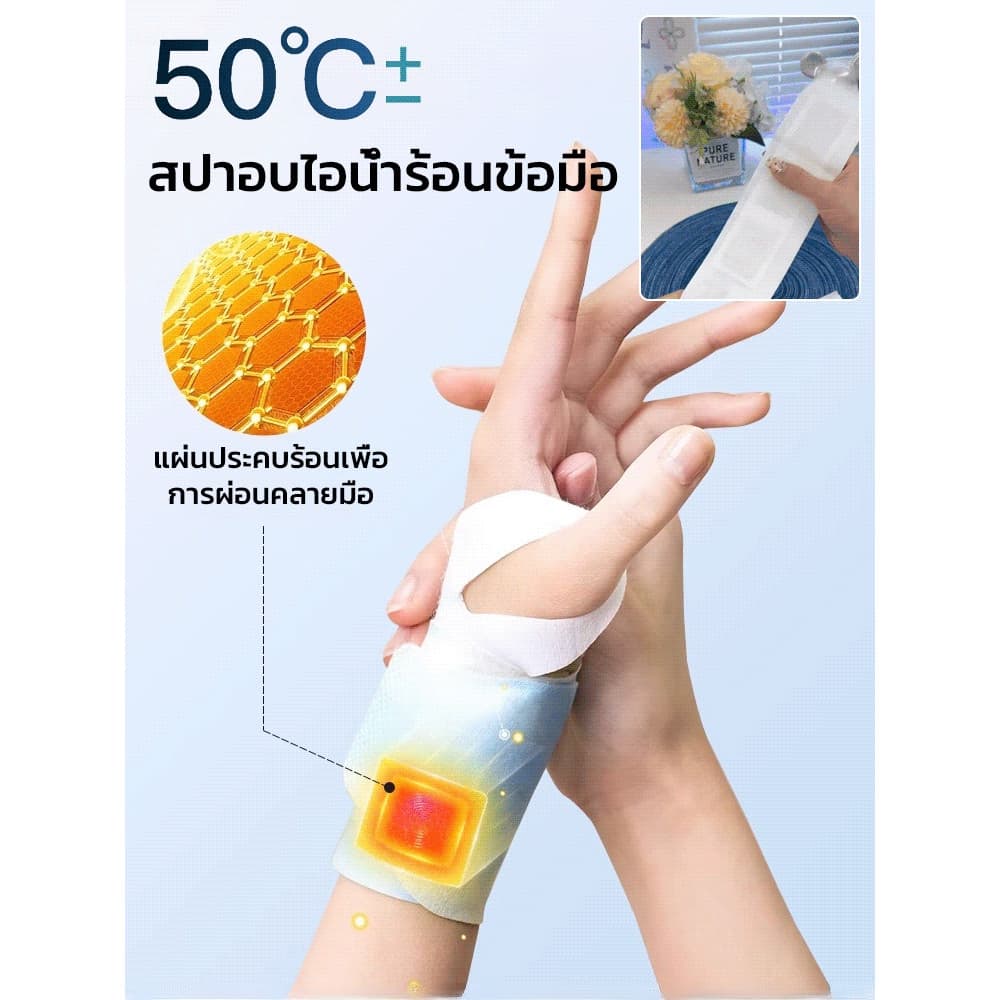 อันดับ1แผ่นประคบร้อนด้วยไอน้ำสำหรับข้อมือ แก้เส้นเอ็นอักเสบ/แผ่นร้อน แผ่นประคบร้อน พันมือ แบบพกพา ซัพพอร์ข้อมือ บรรเทาอาการปวดข้อมือ/เคล็ดขัดยอก/ข้อมือตึง/อาการบวมและอักเสบ รูปที่ 2