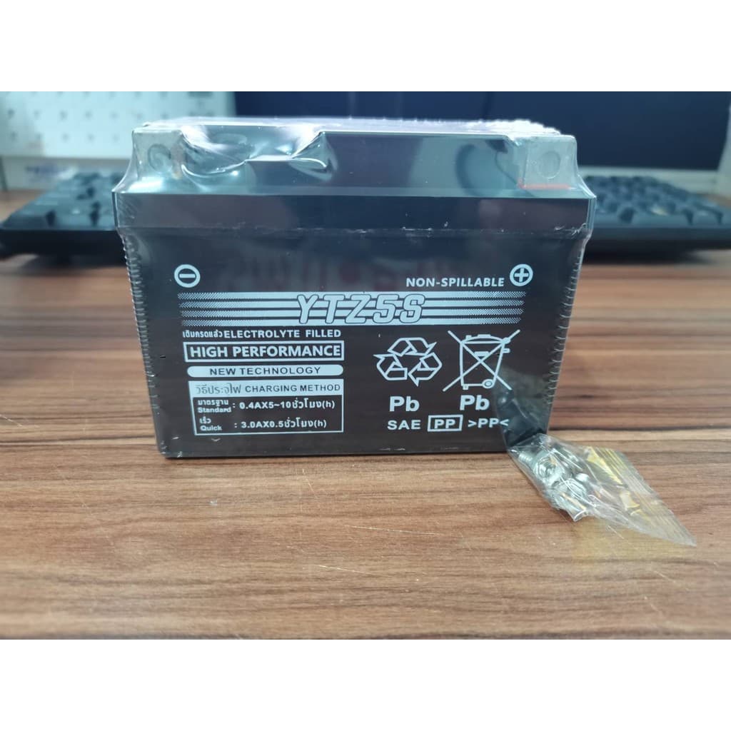 แบตเตอรี่ YTZ5S 5แอมป์ แบตเตอรี่มอเตอร์ไซค์สำหรับสตาร์ทมือ สตาร์ทเท้า*ล็อตใหม่ไฟแรงเช็คไฟก่อนส่ง รูปที่ 6