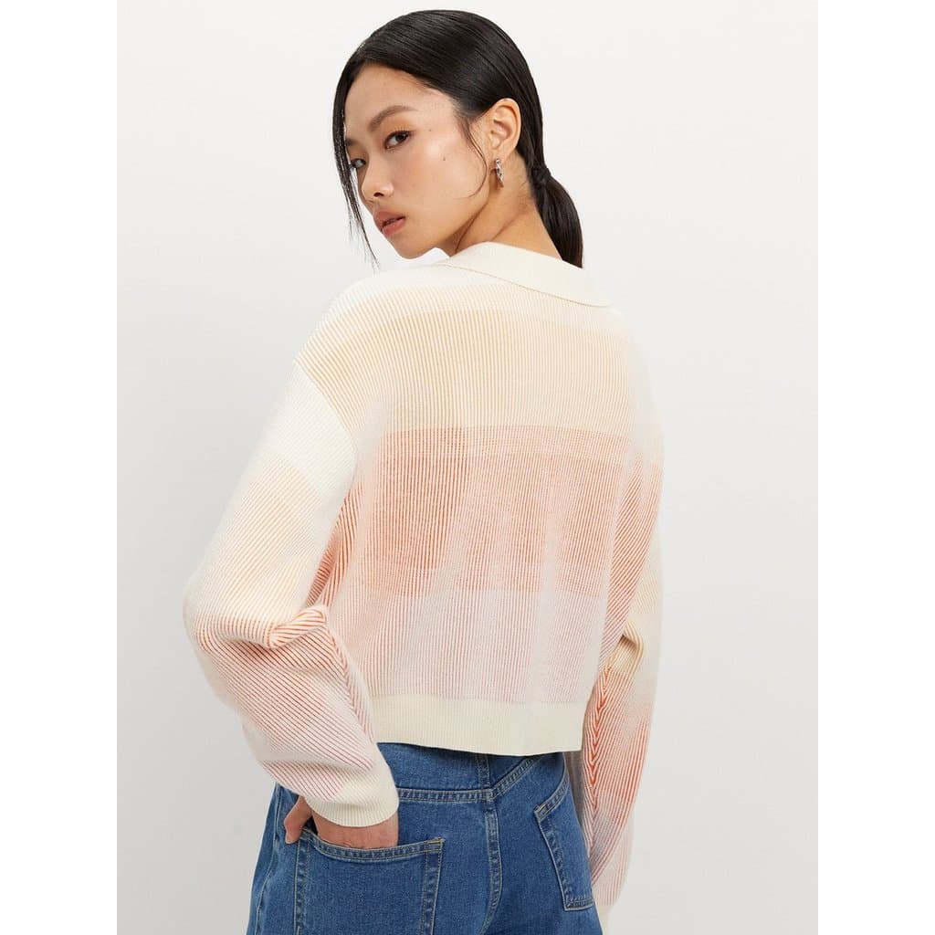 เสื้อคาร์ดิแกนถักไล่สี / Gradient Knit Cardigan รูปที่ 4