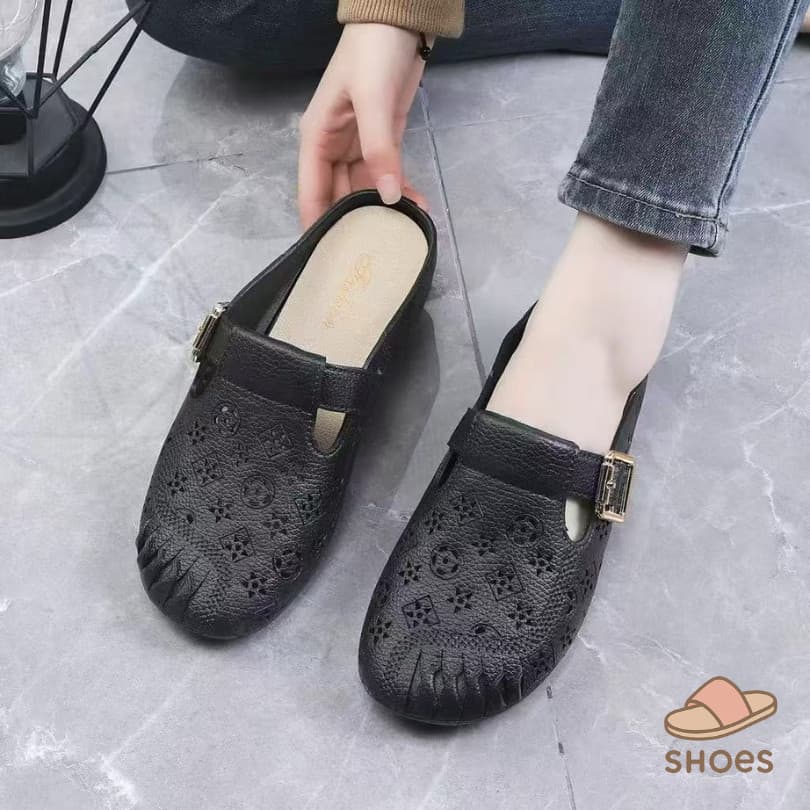 SH101 HOMEรองเท้าแตะผู้หญิง แฟชั่น ส้นแบน พื้นนุ่ม ฤดูร้อน ระบายอากาศ ใส่ไปข้างนอก แบบสวม กันลื่น BB011 รูปที่ 6
