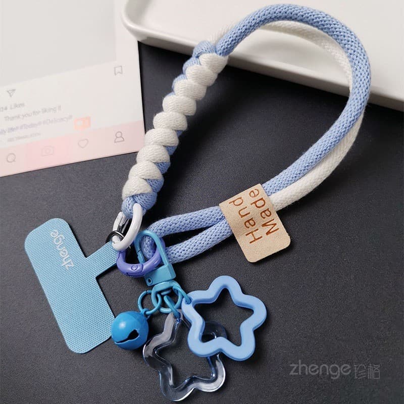 เชือกเส้นเล็กโทรศัพท์มือถือข้อมือคมชัดสีเชือกถักสั้น อิน ที่แข็งแกร่งทนทานเดินทางกลางแจ้งช้อปปิ้งหญิงเดินทางปีนเขา รูปที่ 6