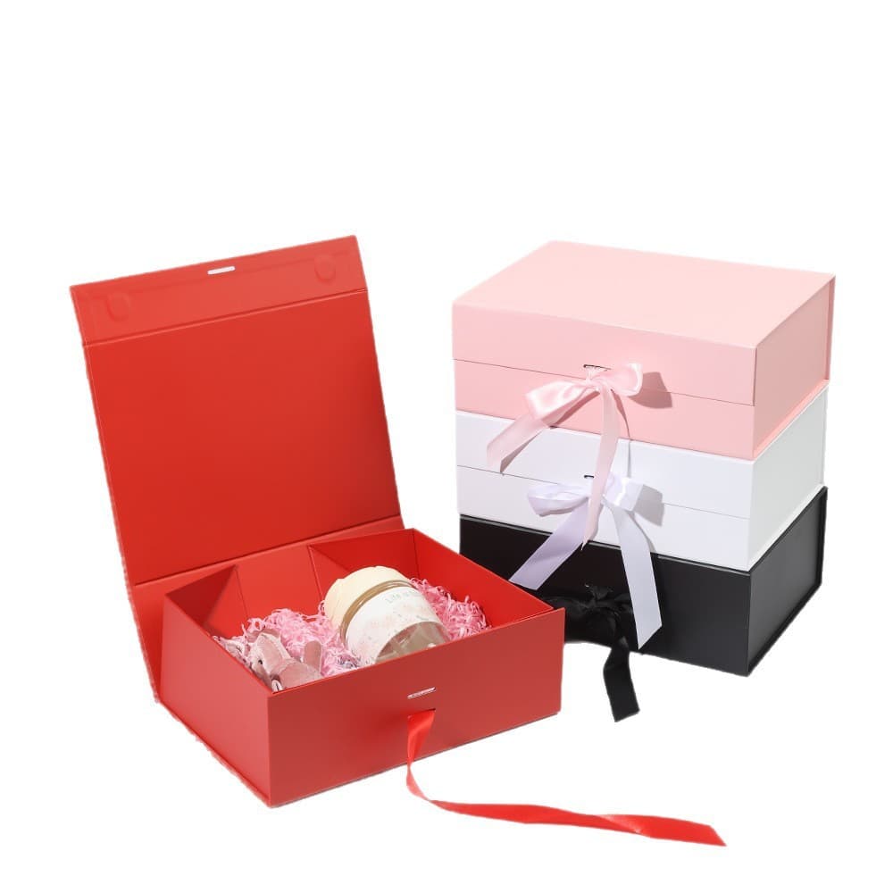 กล่องของขวัญผูกโบว์ Gift Box มีหลายขนาด กล่องจั่วปัง พร้อมริบบิ้นโบว์ สำหรับใส่ของขวัญ รูปที่ 5