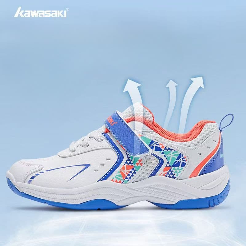 Kawasaki รองเท้าแบดมินตันระดับมืออาชีพ ระบายอากาศได้ดี B4102รองรับแรงกระแทก สำหรับเยาวชนชายและหญิง รูปที่ 4
