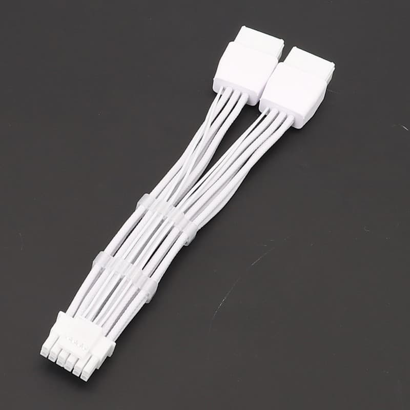 สายไฟการ์ดจอ12pin 16 pin สายไฟการ์ดจอ 16AWG 2x8Pin แปลงเป็น 16Pin 12VHPWR แบบงอ 90° สายถัก RTX 4090 4080 รูปที่ 8