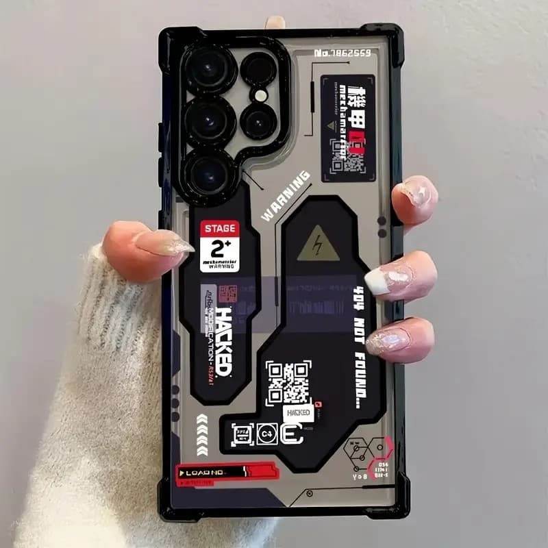 แฟชั่น Mecha พิมพ์เคสโทรศัพท์ใสสําหรับ Samsung Galaxy S26 A55 A52 A53 A35 S25 S24 S23 S22 S21 FE Plus Ultra Cover รูปที่ 1