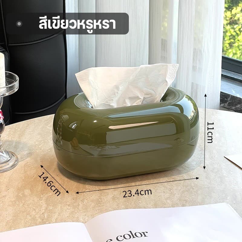 กล่องทิชชู่ กล่องทิชชู่หินทราเวอร์ติน กล่องใส่ผ้าเช็ดปาก สไตล์โดปามีน ของตกแต่งบ้าน ของตกแต่งห้องนั่งเล่น รูปที่ 2