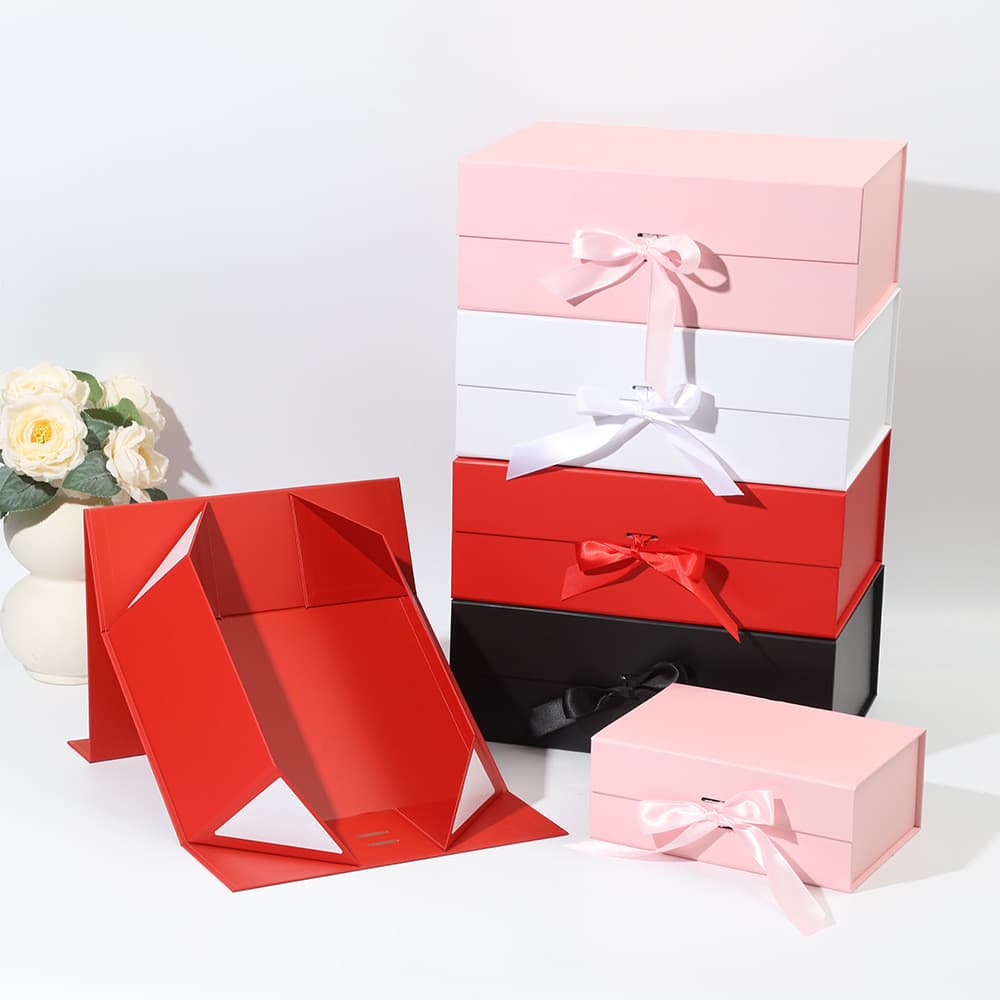 กล่องของขวัญผูกโบว์ Gift Box มีหลายขนาด กล่องจั่วปัง พร้อมริบบิ้นโบว์ สำหรับใส่ของขวัญ รูปที่ 4