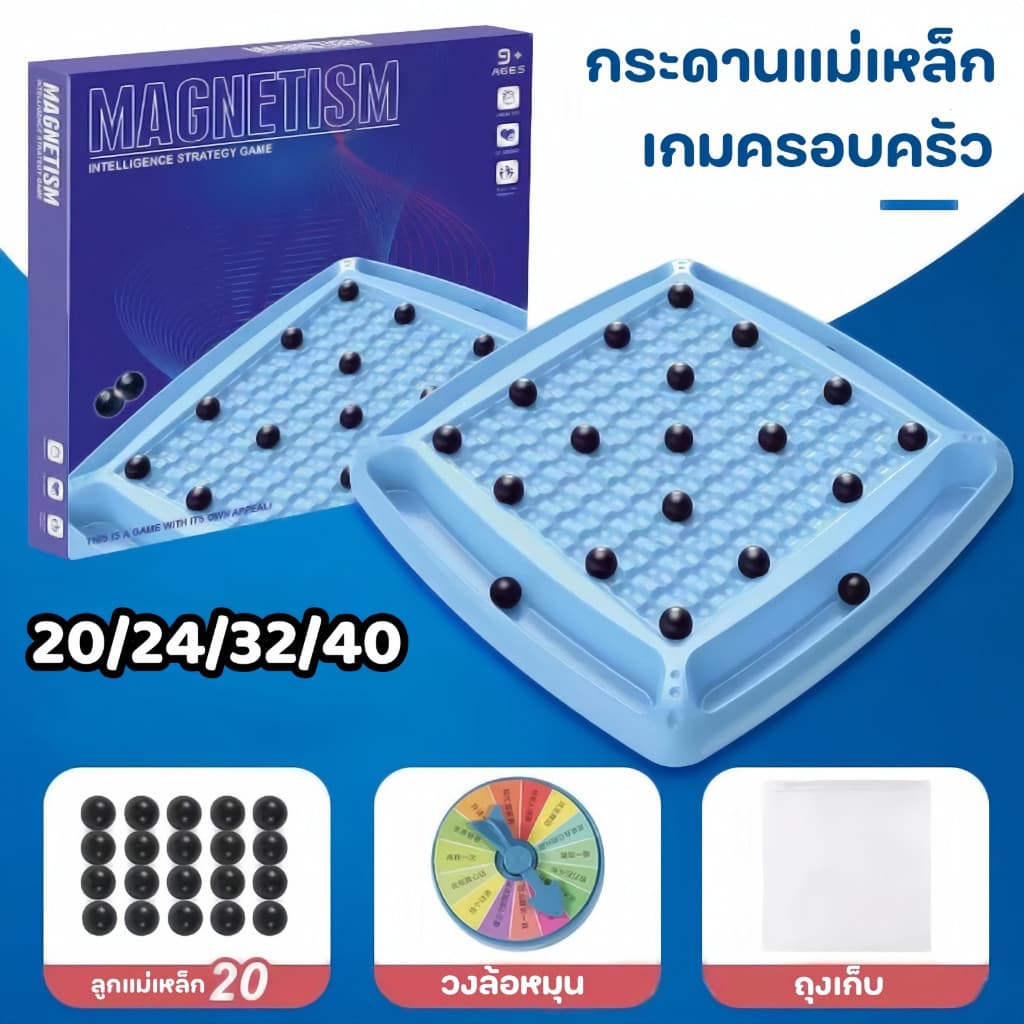 MAGNETIC EFFECT CHESS หมากรุกแม่เหล็ก กระดานหมากรุกเอฟเฟกต์แม่เหล็กเกมกระดานแบบพกพาและโต้ตอบเกมสมองกลยุทธ์สำหรับครอบครัว รูปที่ 3