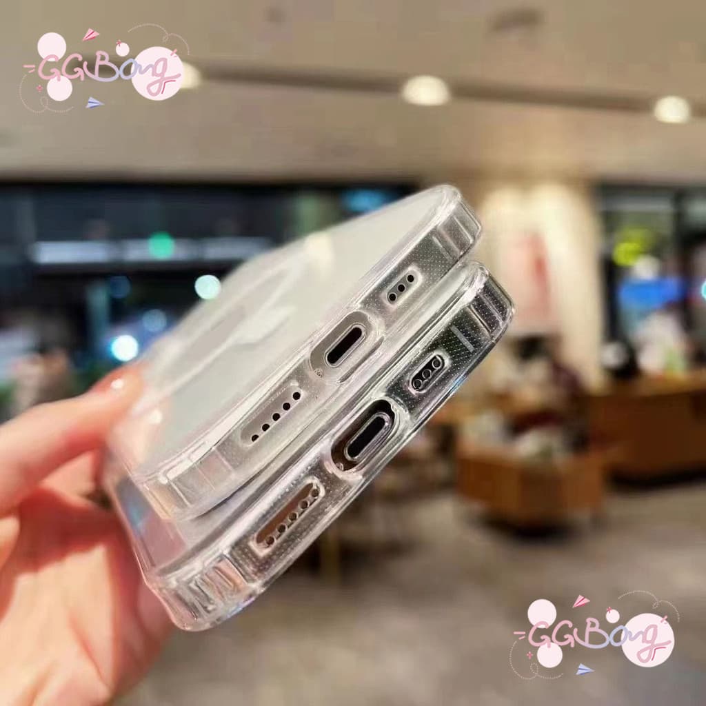 เคสไอโฟน17สำหรับ iPhone 17 AIR 11 13 14 15 16 Pro Max 15 16 7 Plus X XR XS Max เคสชาร์จแม่เหล็กใสแบบเต็มรูปแบบเรียบง่าย รูปที่ 4