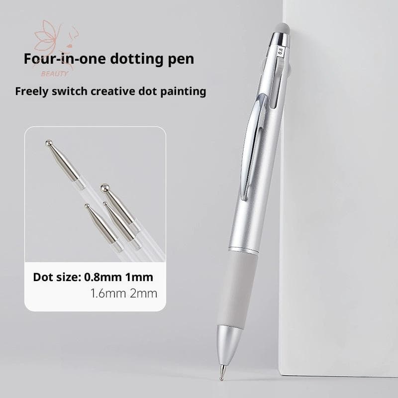 4in1 Nail Dotting Pen Nail Art Dotting Tools In ปากกาลูกลื่น Design Nail Art Tip Dot Paint ชุดแต่งเล็บ {TH} รูปที่ 2