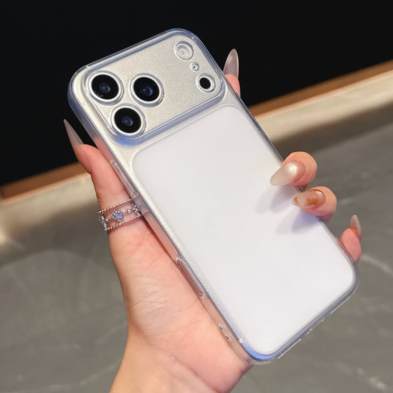 Simple สีทึบ TPU soft Case สําหรับ iPhone 13 14 15 16 17 Pro Max ปลอก Anti fall ฝาครอบป้องกันสําหรับ iPhone16 กรณี รูปที่ 3