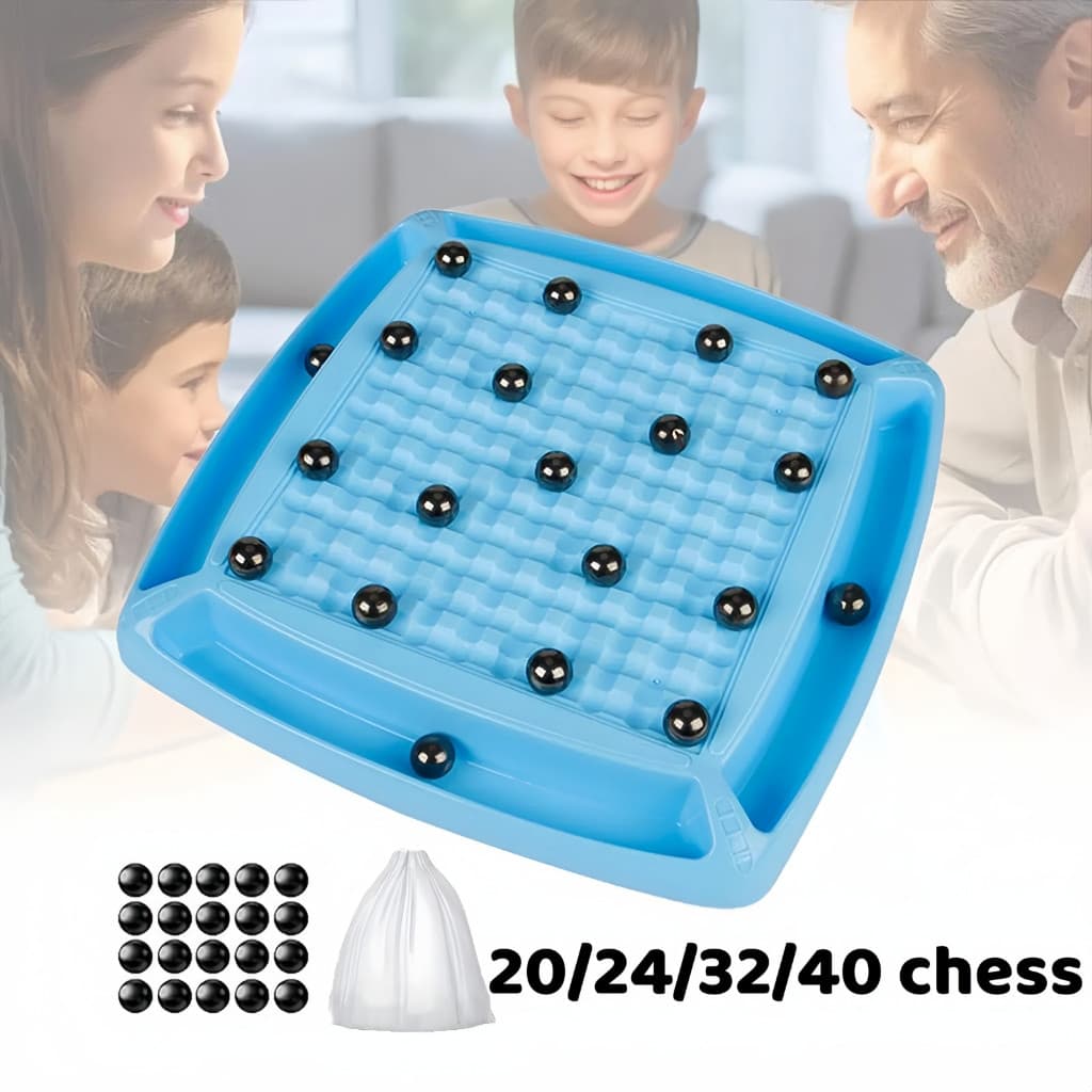 MAGNETIC EFFECT CHESS หมากรุกแม่เหล็ก กระดานหมากรุกเอฟเฟกต์แม่เหล็กเกมกระดานแบบพกพาและโต้ตอบเกมสมองกลยุทธ์สำหรับครอบครัว รูปที่ 4