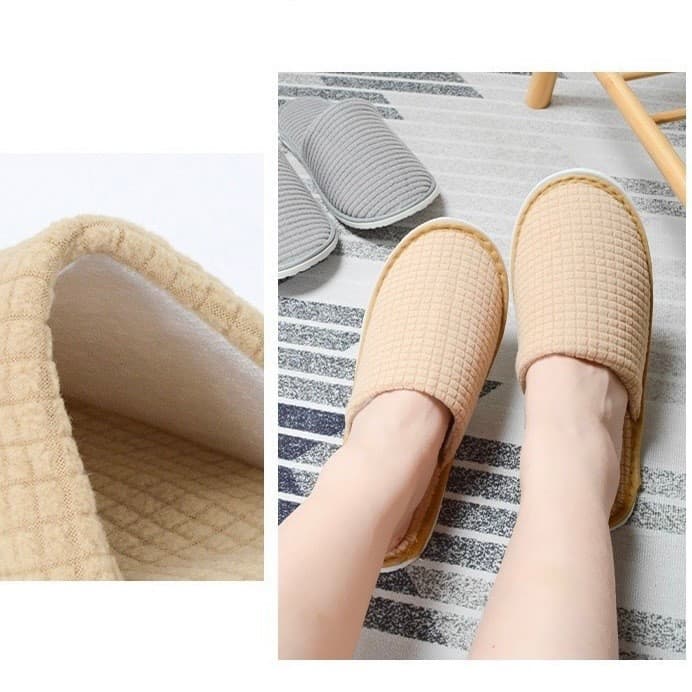 SY SHOP899 รองเท้าใส่ในบ้าน รองเท้าโรงแรม พื้นยาง สลิปเปอร์ กันลื่น มี2สีให้เลือก รูปที่ 5