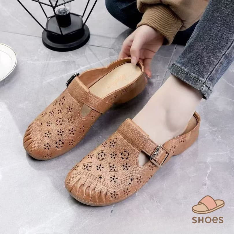 SH101 HOMEรองเท้าแตะผู้หญิง แฟชั่น ส้นแบน พื้นนุ่ม ฤดูร้อน ระบายอากาศ ใส่ไปข้างนอก แบบสวม กันลื่น BB011 รูปที่ 8