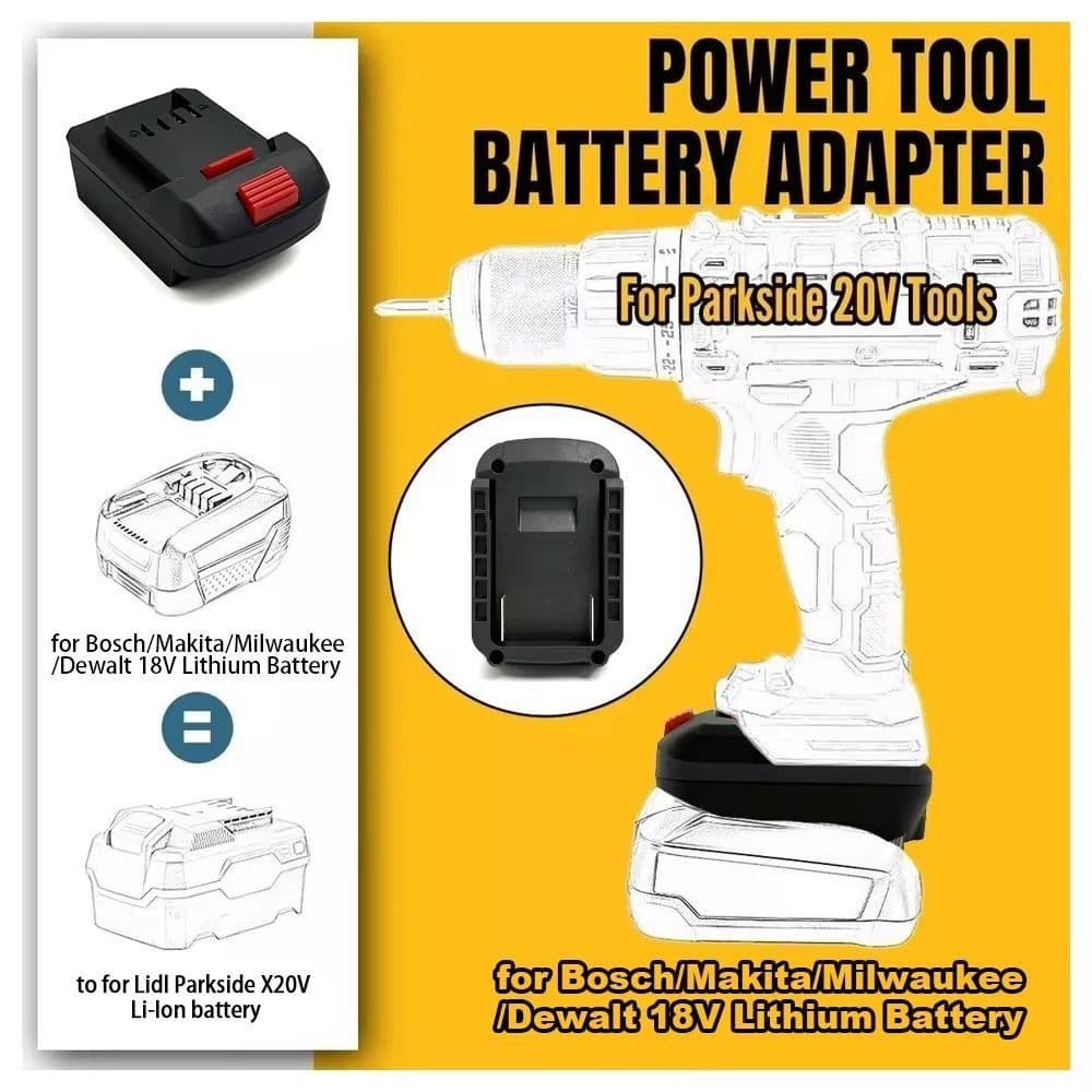 อะแดปเตอร์แบตเตอรี่ AULORAMT, 2 in 1 18V ตัวแปลงแบตเตอรี่ลิเธียม, อะแดปเตอร์แปลงพลาสติกอะแดปเตอร์เครื่องมือไฟฟ้าสําหรับ Dayi แบตเตอรี่ A3 รูปที่ 6