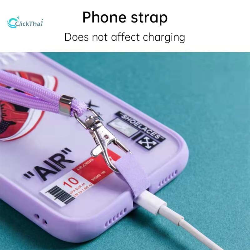 สายเชือกคล้องโทรศัพท์มือถือ ป้องกันการสูญหาย -cross Body Phone Case Lanyard No-hole Lanyard สายคล้องคอโทรศัพท์แบบปรับได้ รูปที่ 8