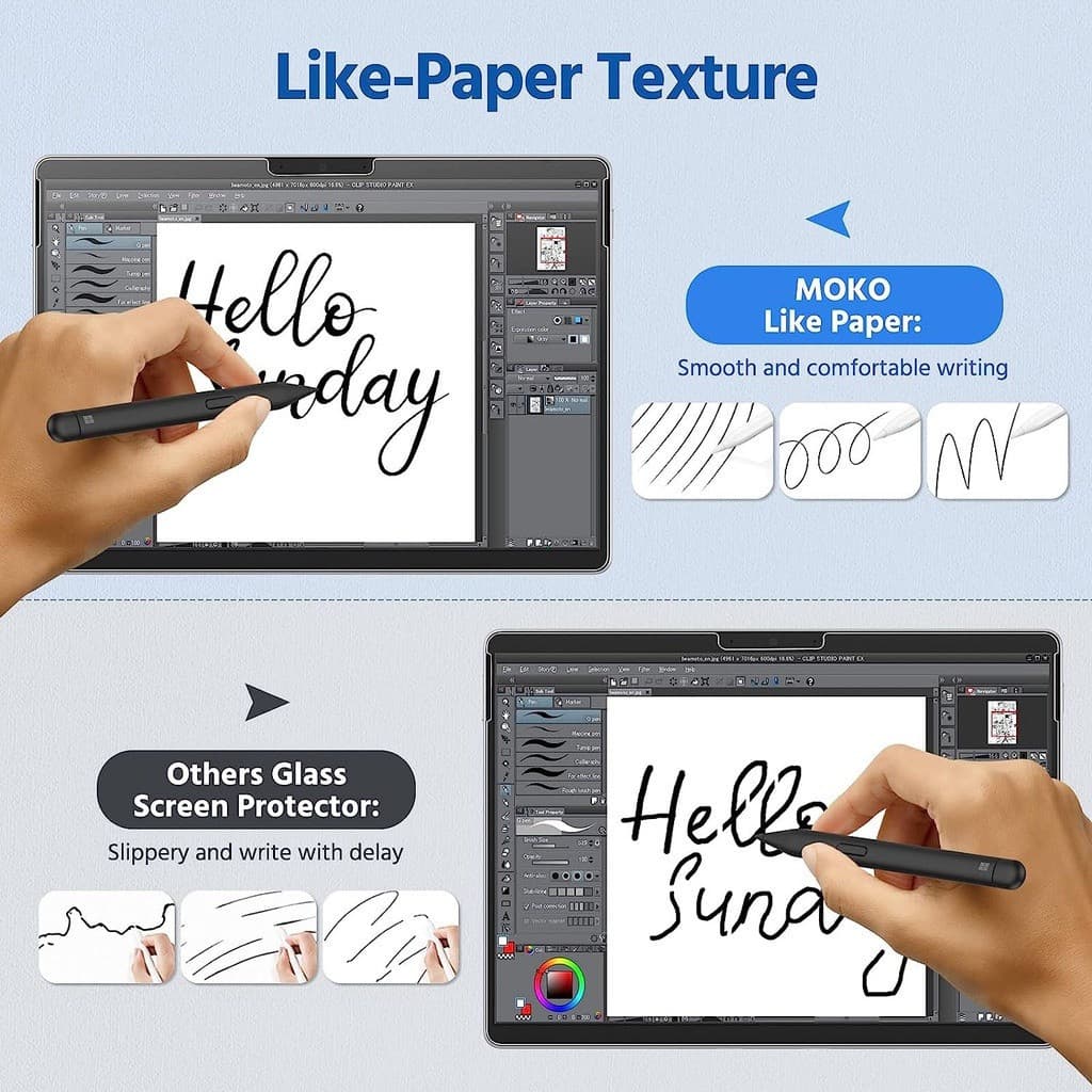 ตัวป้องกันหน้าจอ Microsoft Surface Pro 12 11 10 9 8 x 4 5 6 7 7+ Go 1 2 3 4 Paperlike ตัวป้องกันหน้าจอกระดาษสำหรับ รูปที่ 3