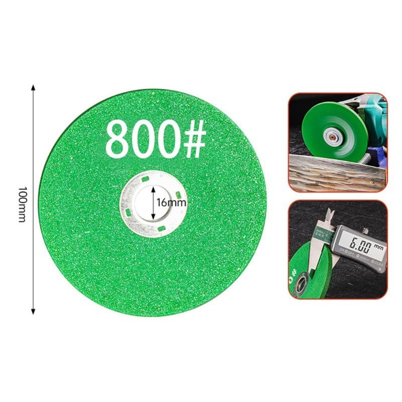 ใบเจียร์ลับคม ใบมีดเจียร 5ชิ้น/เซ็ต 400/800/1000/1200/2000 ล้อเจียรมุม ใบเจียรเหล็กสีเขียว ใบลับมีด สำหรับเครื่องเจ รูปที่ 8